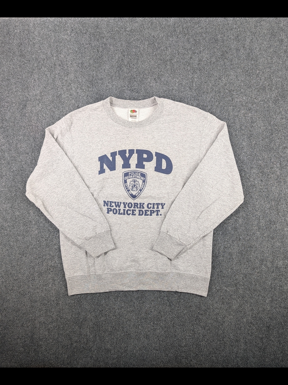 Vintage NYPD Sweatshirt Fruit of the Loom Best New York City Police Dept Crew